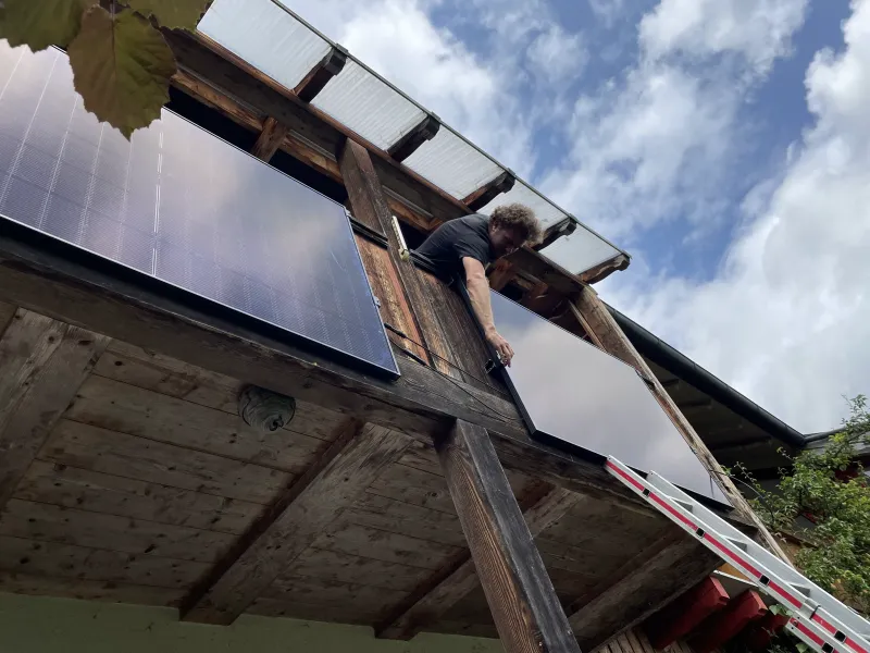 Balkonkraftwerk Installation